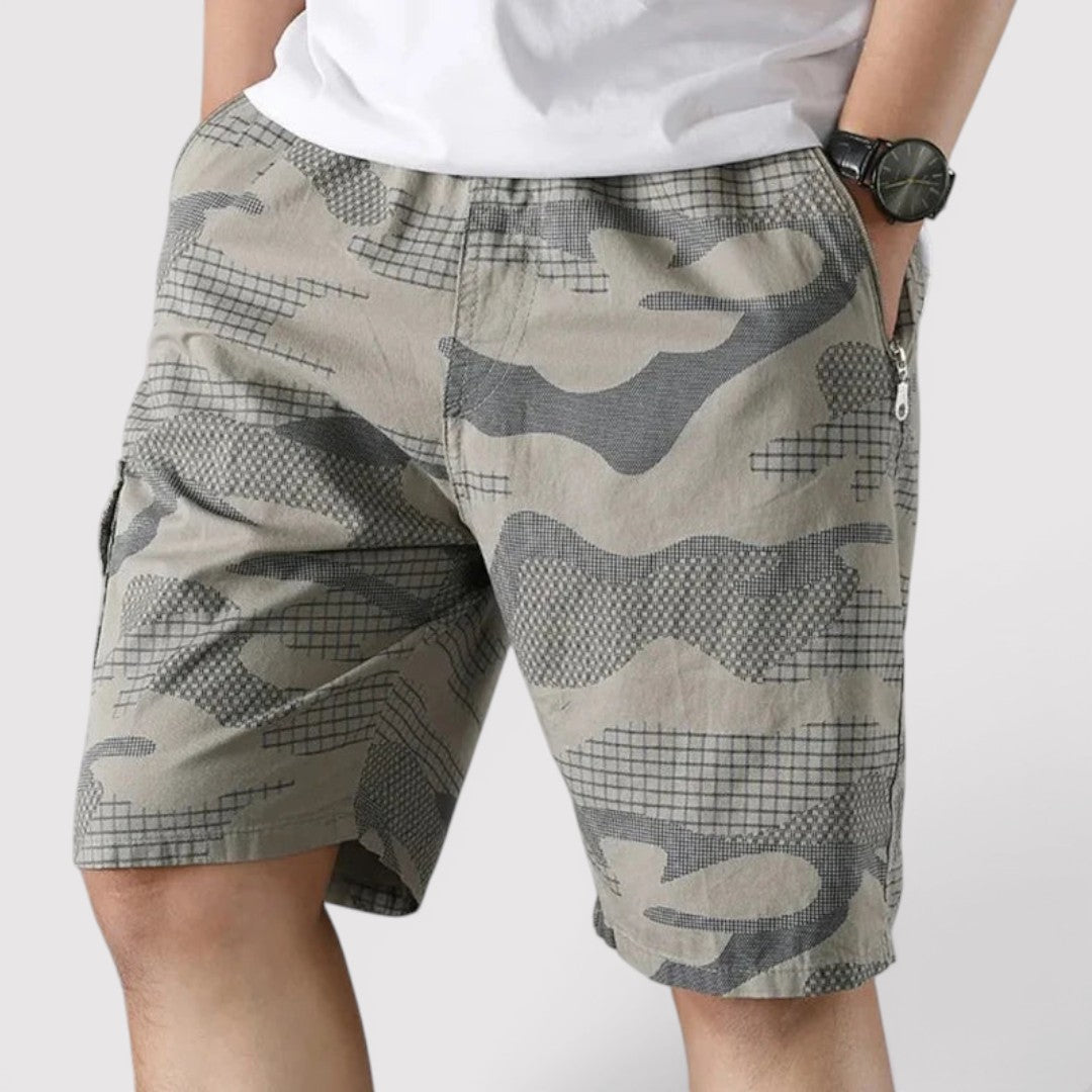 Markus Berlin Herren Camouflage Cargo-Shorts, Vorderansicht
