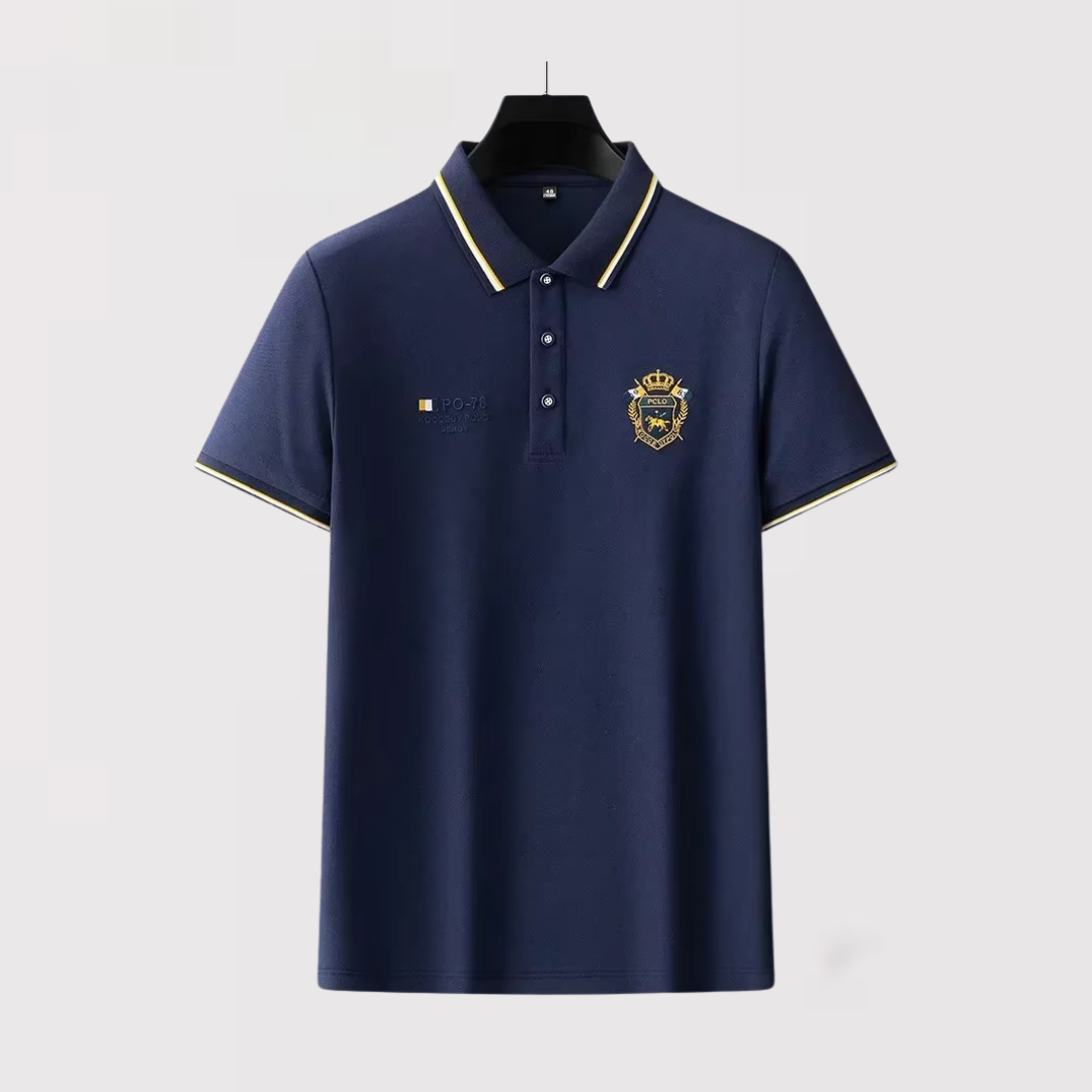Markus Berlin Herren Edles Poloshirt mit körpernaher Passform, Vorderansicht