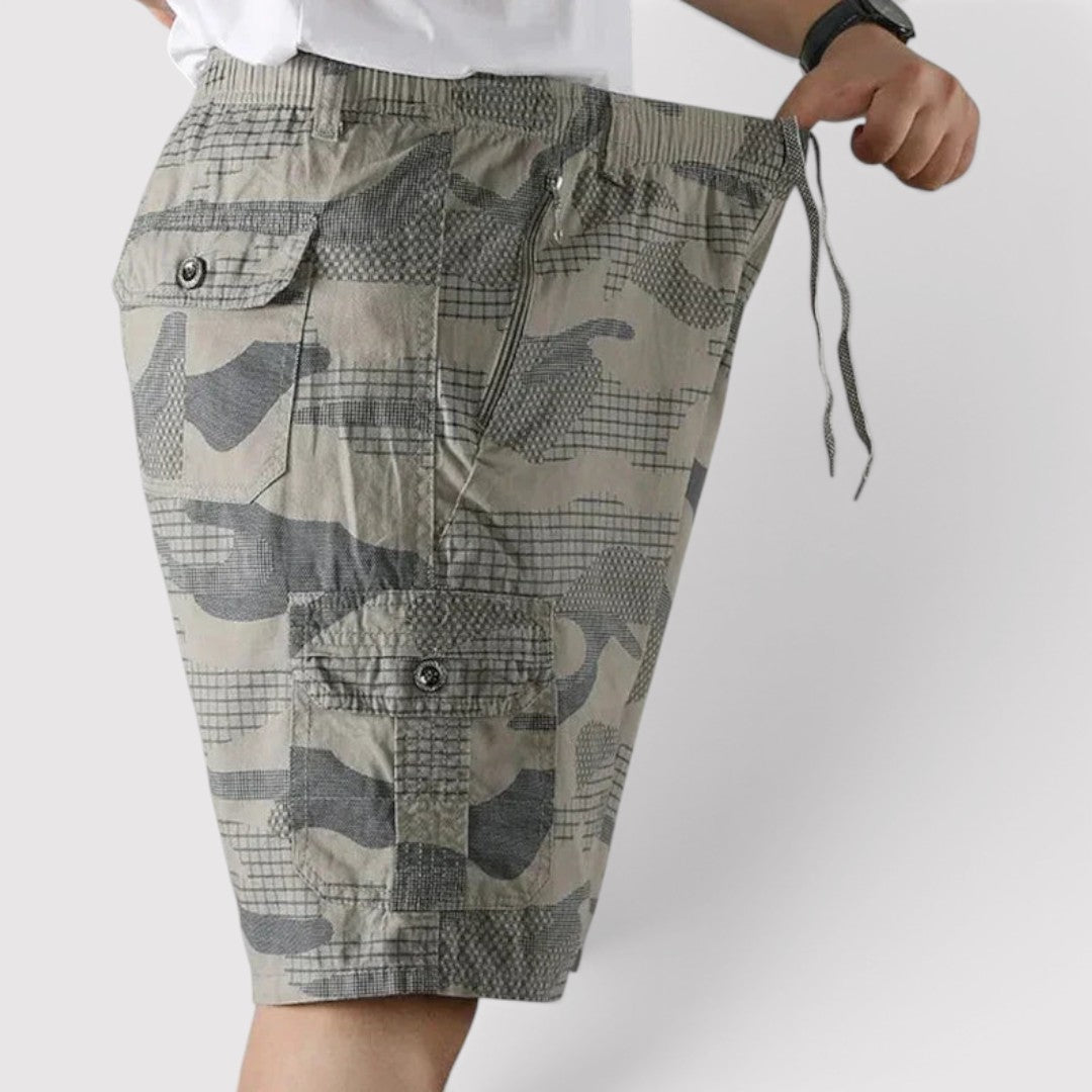 Markus Berlin Herren Camouflage Cargo-Shorts, Vorderansicht