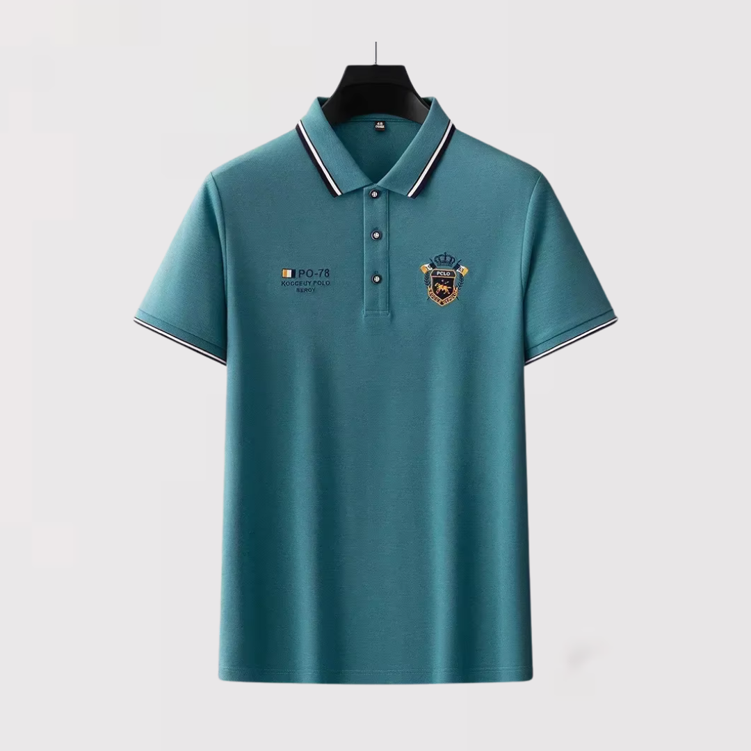 Markus Berlin Herren Edles Poloshirt mit körpernaher Passform, Vorderansicht