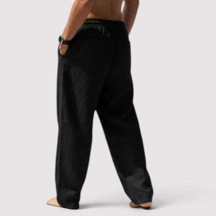Markus Berlin Herren Atmungsaktive Wide-Leg-Hose, Vorderansicht