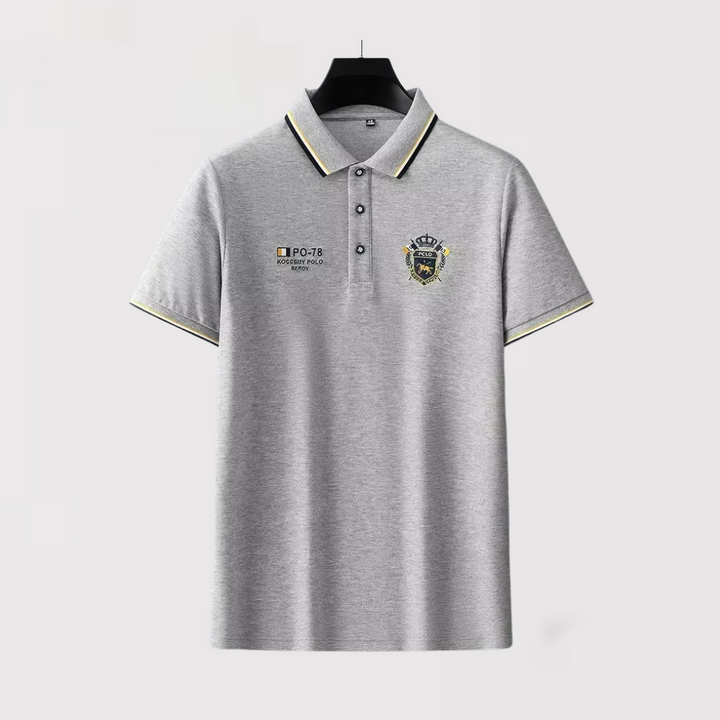 Markus Berlin Herren Edles Poloshirt mit körpernaher Passform, Vorderansicht