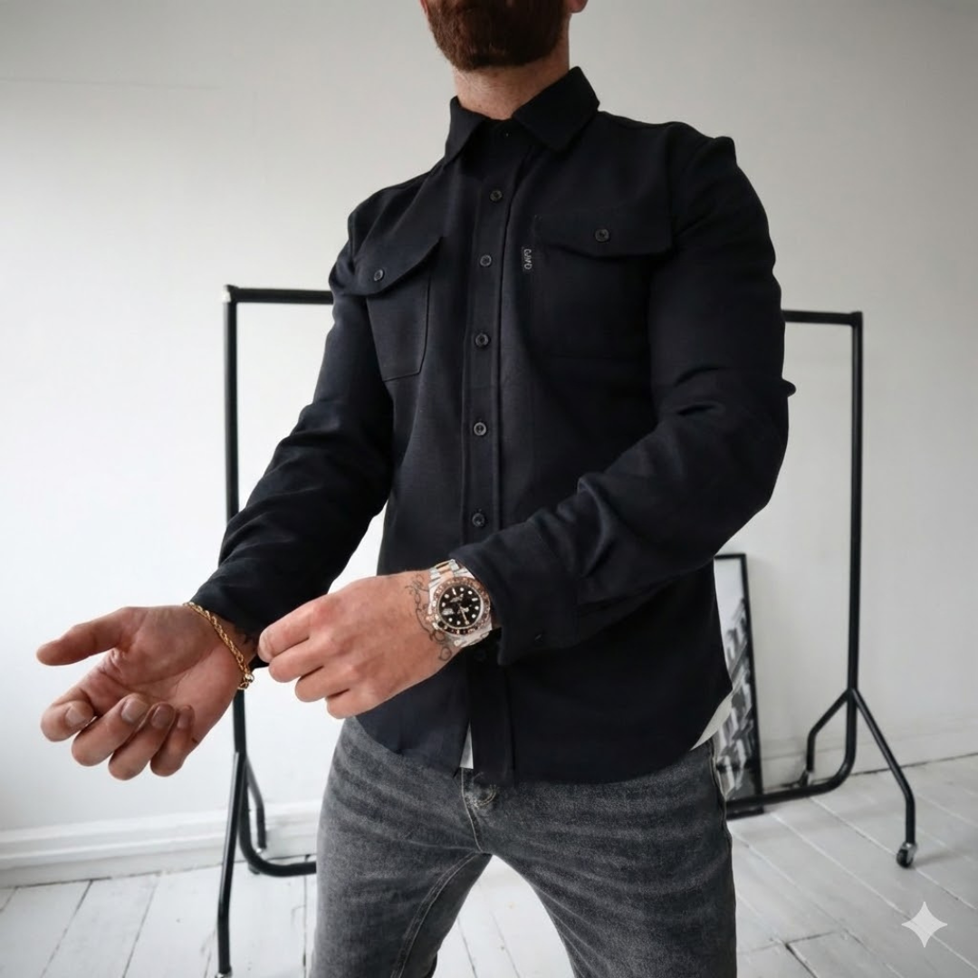 Markus Berlin Herren Overshirt, Vorderansicht