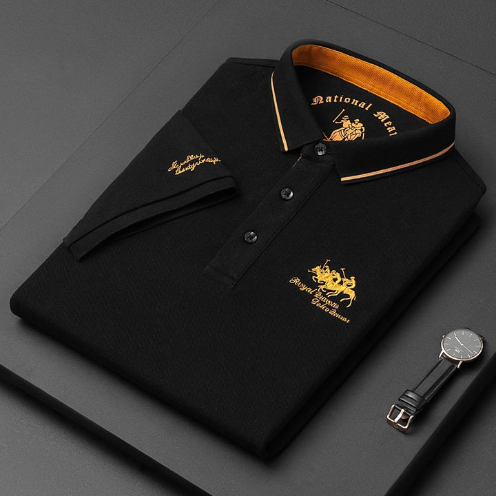 Markus Berlin Herren Elegantes Poloshirt in schmaler Passform, Vorderansicht