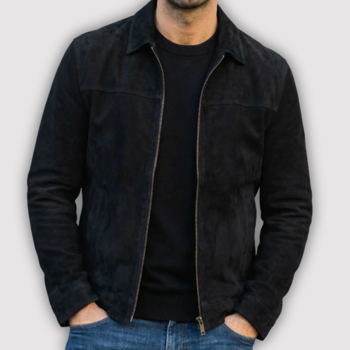 Markus Berlin Herren Jacke mit glattem Finish, Vorderansicht