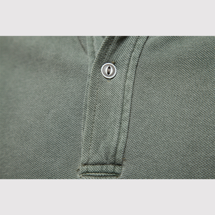 Markus Berlin Herren Poloshirt mit softer Waschung, Vorderansicht