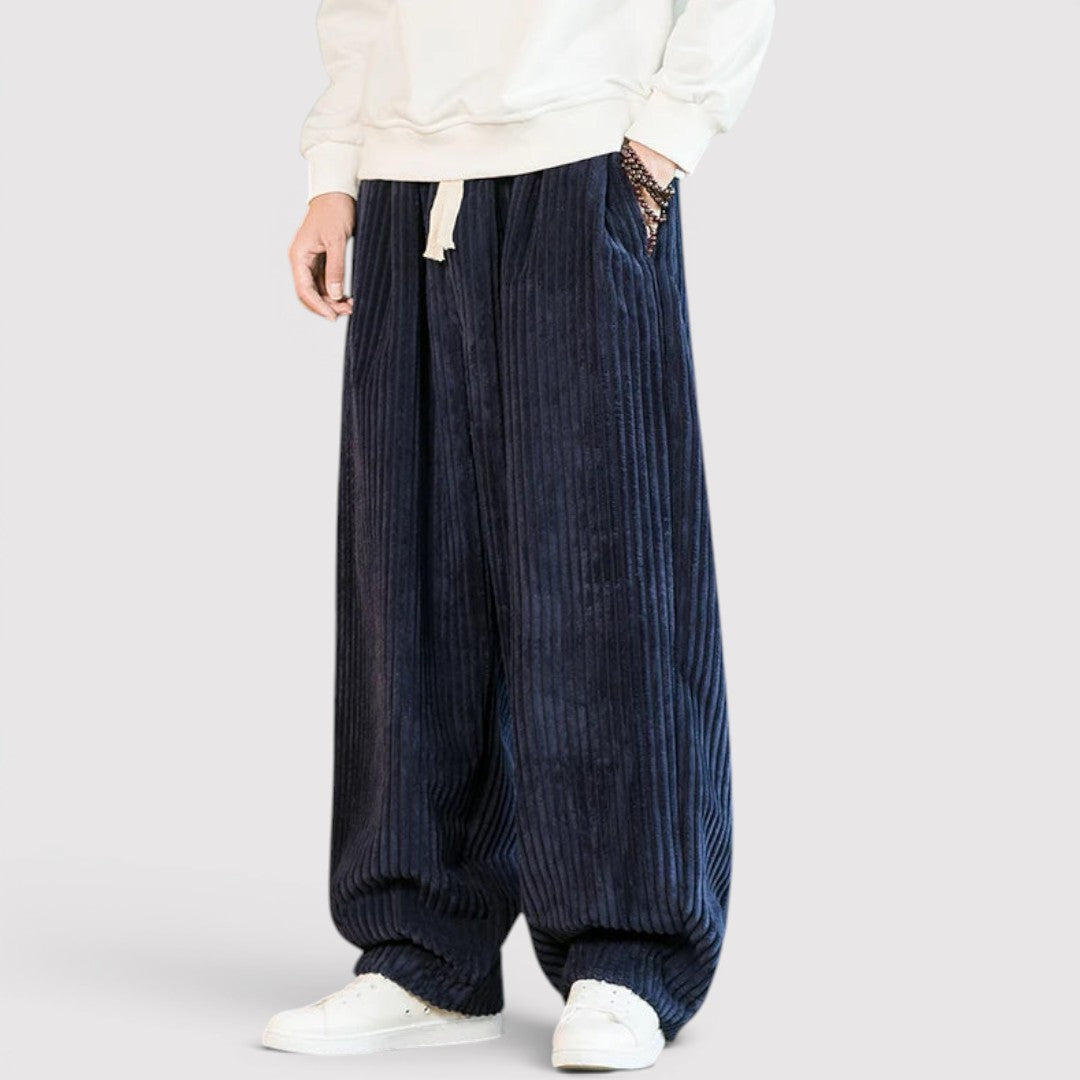 Markus Berlin Herren Wide-Leg-Hose, Vorderansicht