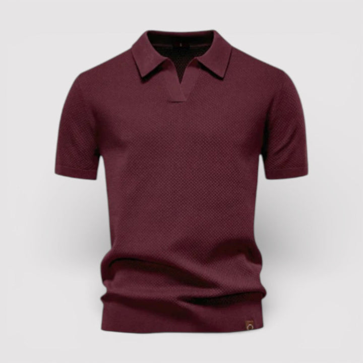 Markus Berlin Herren Poloshirt ohne Knopfleiste, Vorderansicht