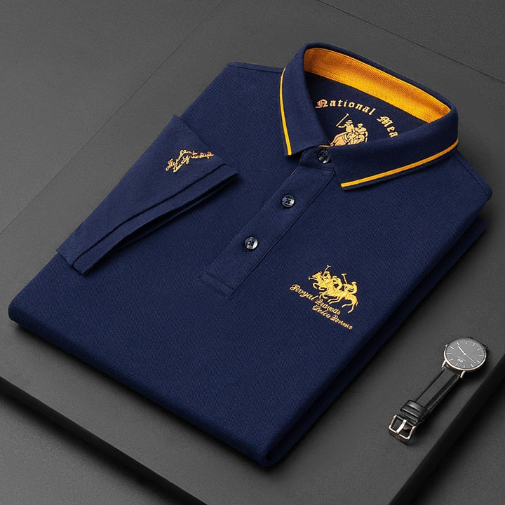 Markus Berlin Herren Elegantes Poloshirt in schmaler Passform, Vorderansicht