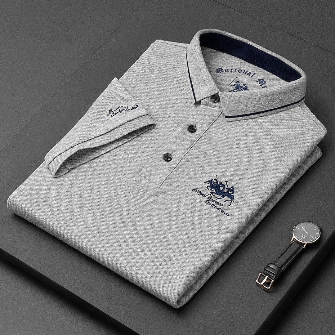 Markus Berlin Herren Elegantes Poloshirt in schmaler Passform, Vorderansicht