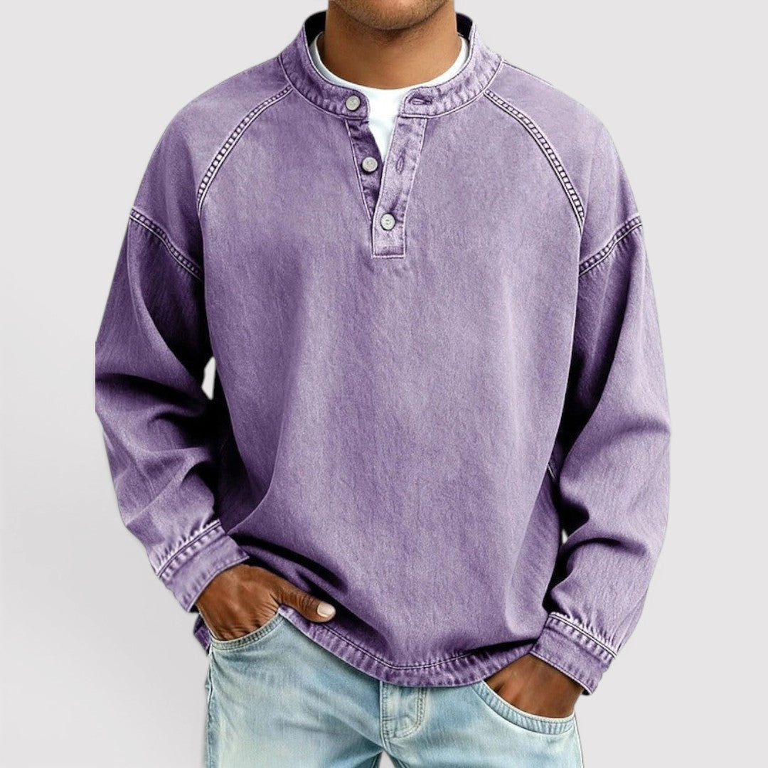 Markus Berlin Herren Henley-Shirt, Vorderansicht