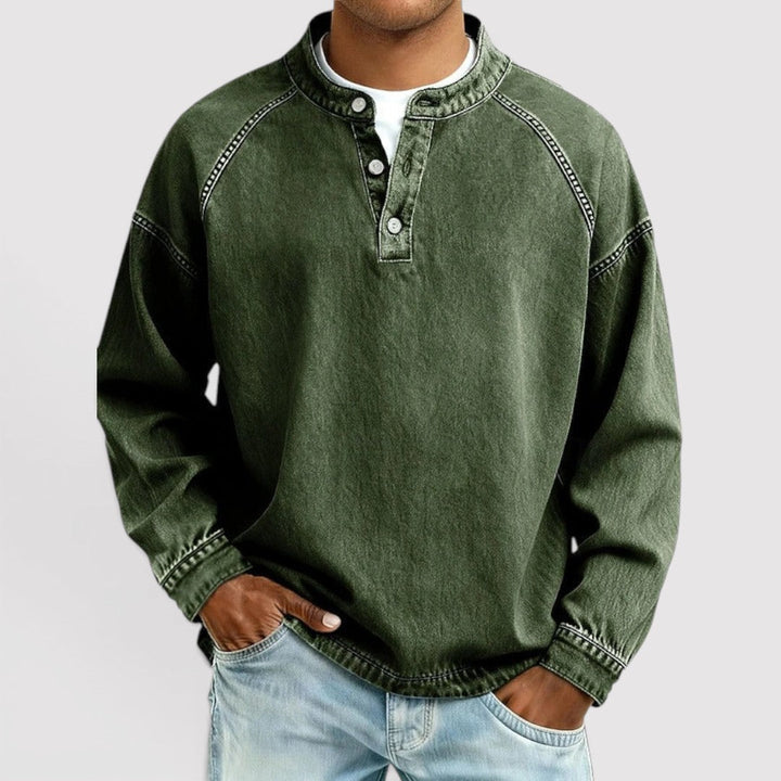 Markus Berlin Herren Henley-Shirt, Vorderansicht