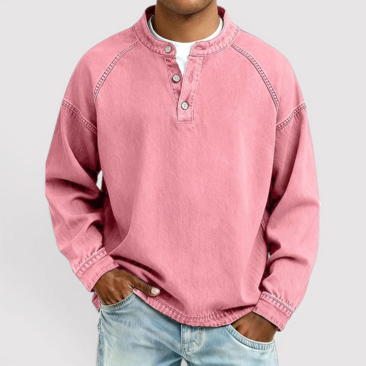 Markus Berlin Herren Henley-Shirt, Vorderansicht