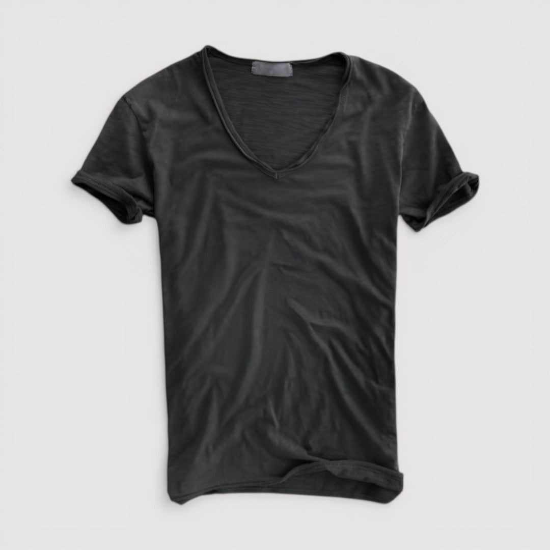 Markus Berlin Herren T-Shirt mit V-Ausschnitt, Vorderansicht