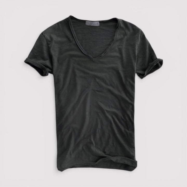 Markus Berlin Herren T-Shirt mit V-Ausschnitt, Vorderansicht