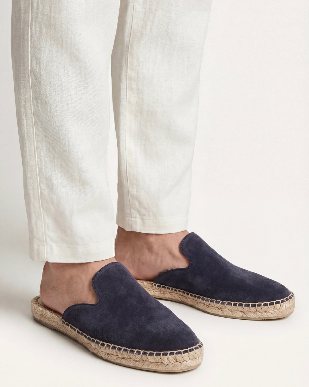 Markus Berlin Herren Sommer-Mule Marineblau, Vorderansicht
