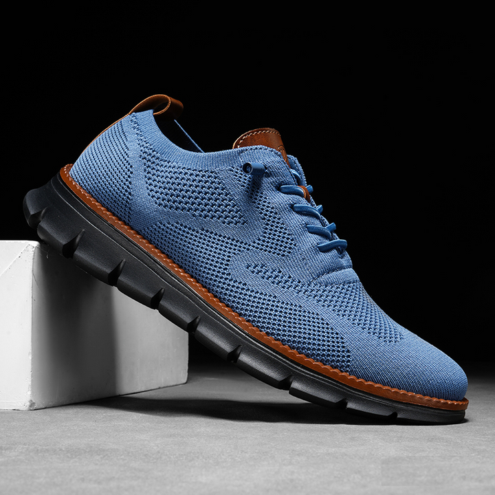 Markus Berlin Herren Sneaker Blau/Schwarz, Vorderansicht