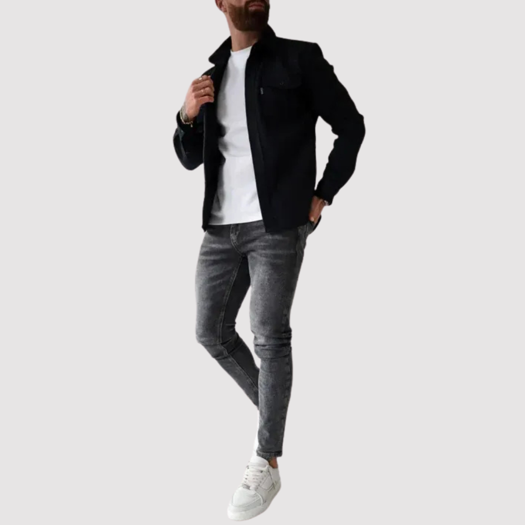 Markus Berlin Herren Overshirt, Vorderansicht