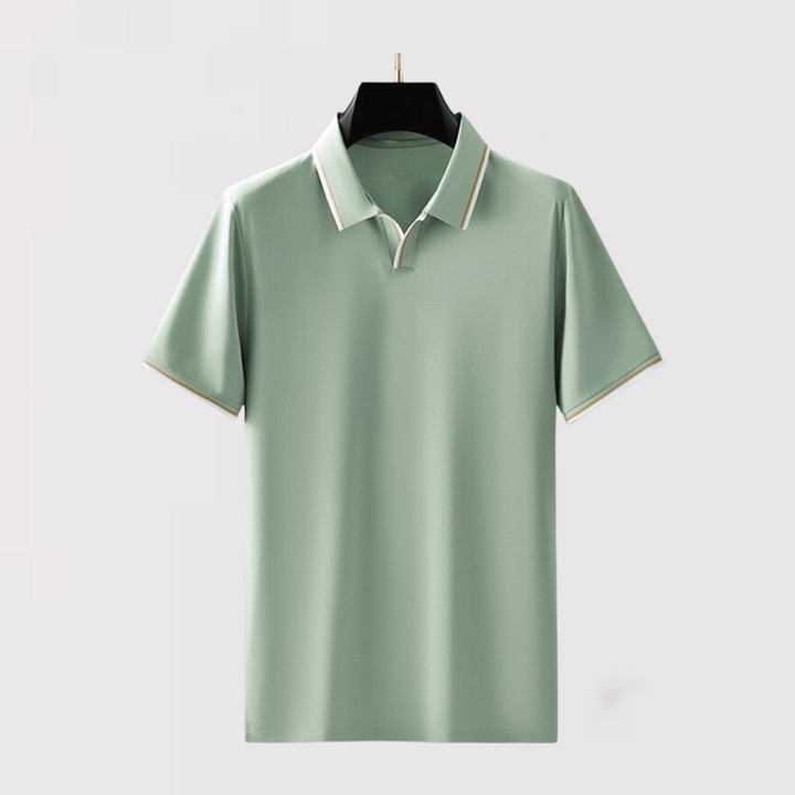 Markus Berlin Herren Edles Poloshirt mit fließendem Fall, Vorderansicht