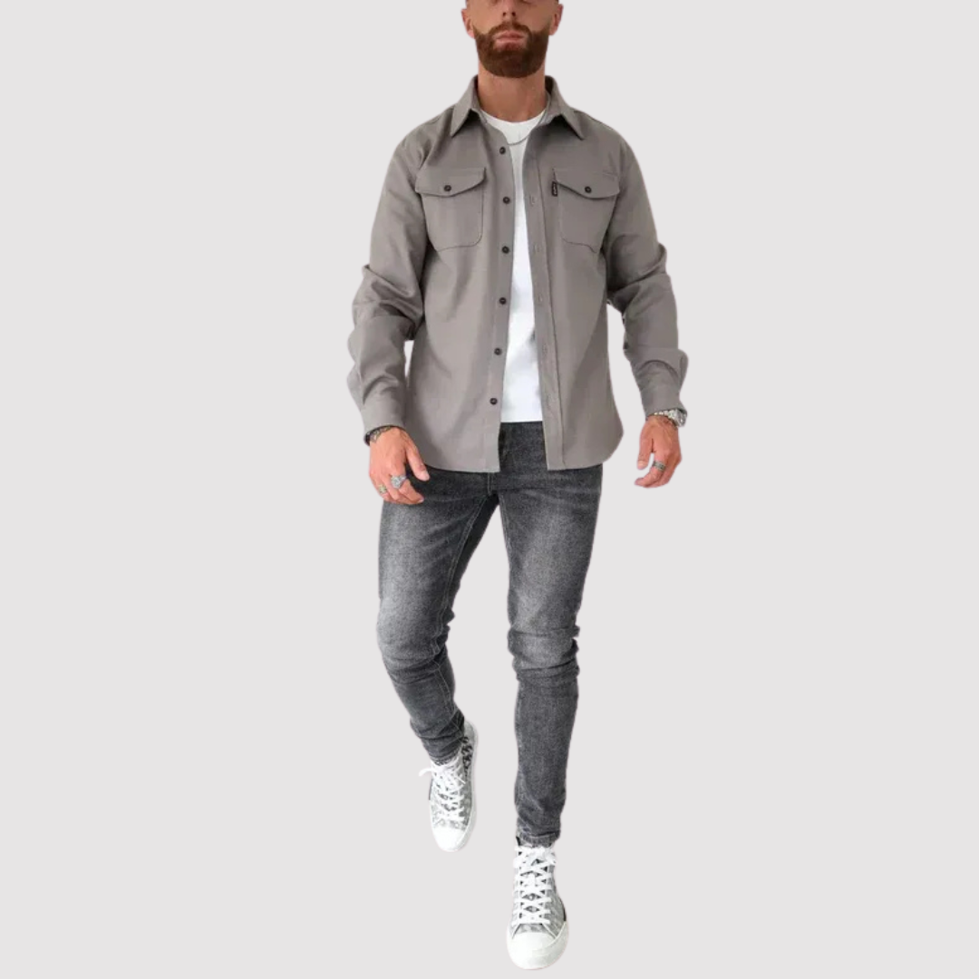 Markus Berlin Herren Overshirt, Vorderansicht