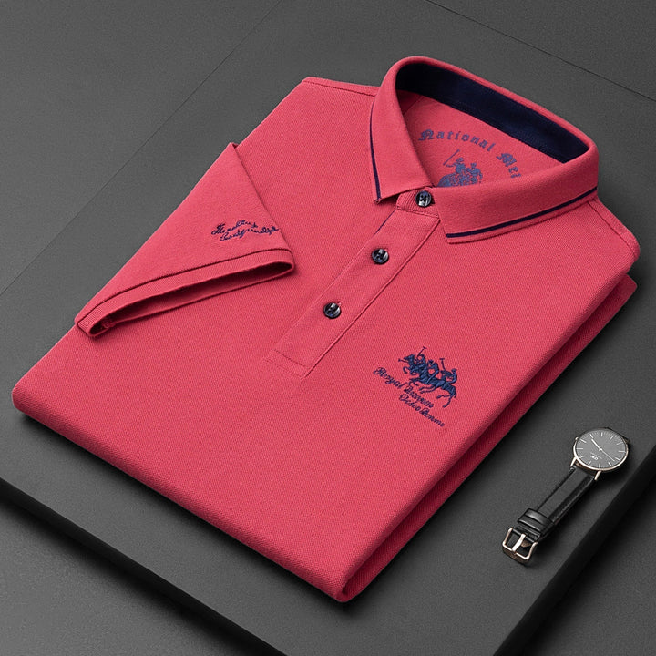 Markus Berlin Herren Elegantes Poloshirt in schmaler Passform, Vorderansicht