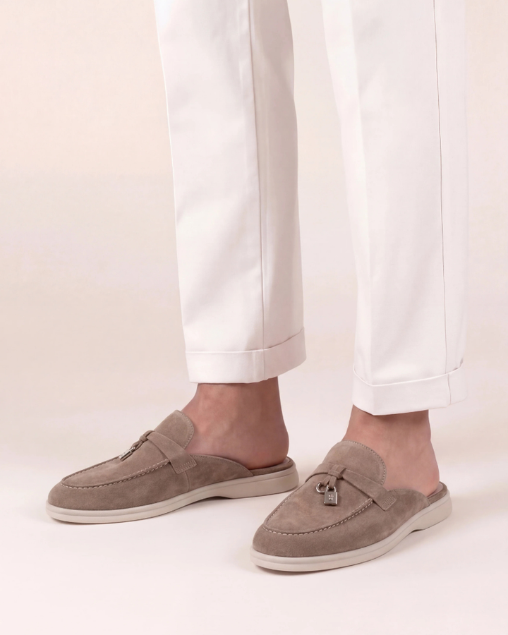 Markus Berlin Herren Mule Beige, Vorderansicht