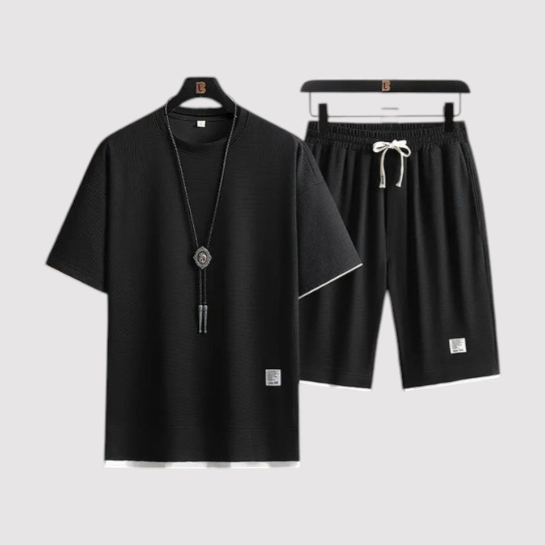 Markus Berlin Herren T-Shirt-Shorts-Set, Vorderansicht