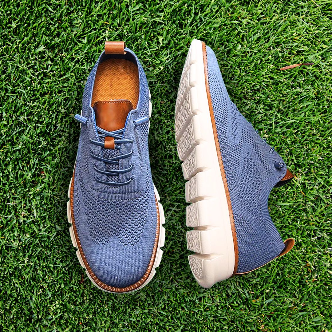 Markus Berlin Herren Sneaker Blau/Weiß, Vorderansicht