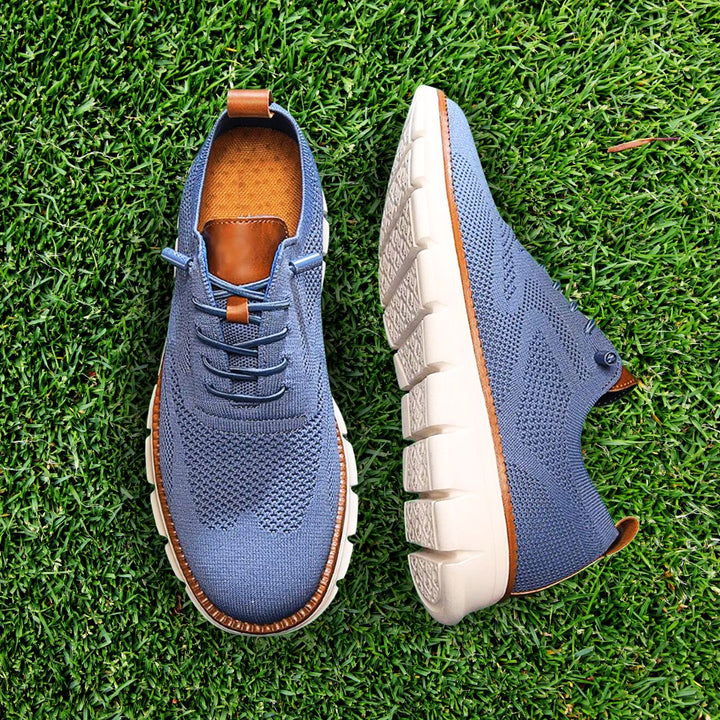 Markus Berlin Herren Sneaker Blau/Weiß, Vorderansicht