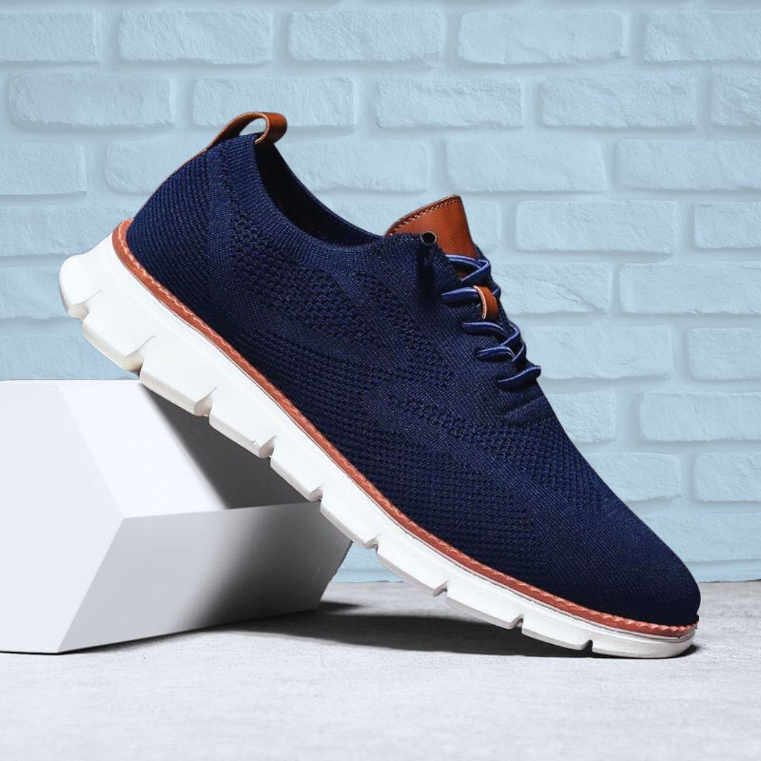 Markus Berlin Herren Sneaker Marineblau, Vorderansicht