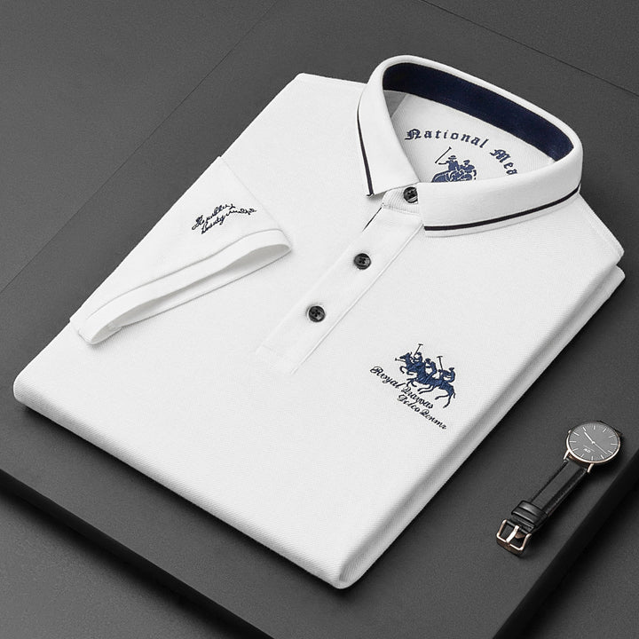 Markus Berlin Herren Elegantes Poloshirt in schmaler Passform, Vorderansicht
