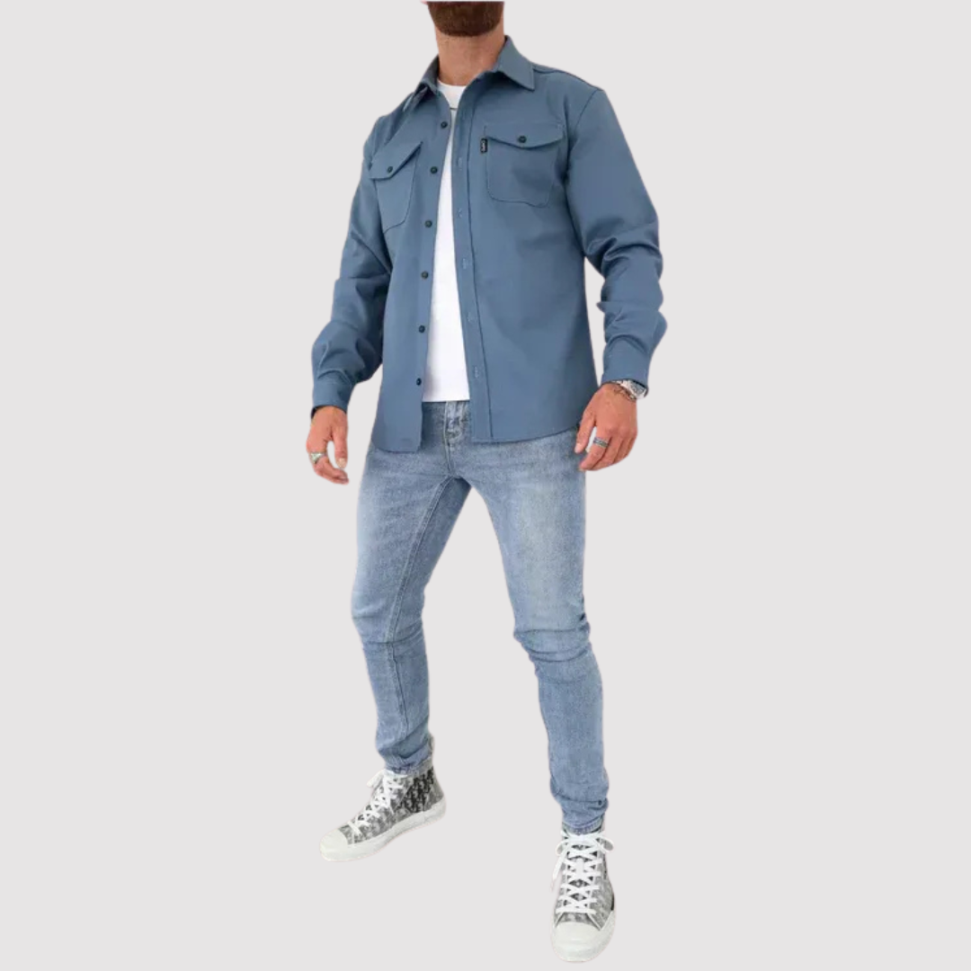 Markus Berlin Herren Overshirt, Vorderansicht