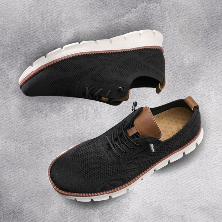 Markus Berlin Herren Sneaker Schwarz/Weiß, Vorderansicht