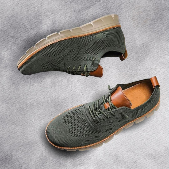 Markus Berlin Herren Sneaker Grün, Vorderansicht