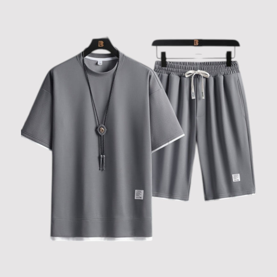 Markus Berlin Herren T-Shirt-Shorts-Set, Vorderansicht