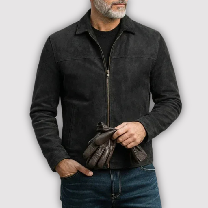 Markus Berlin Herren Jacke mit glattem Finish, Vorderansicht