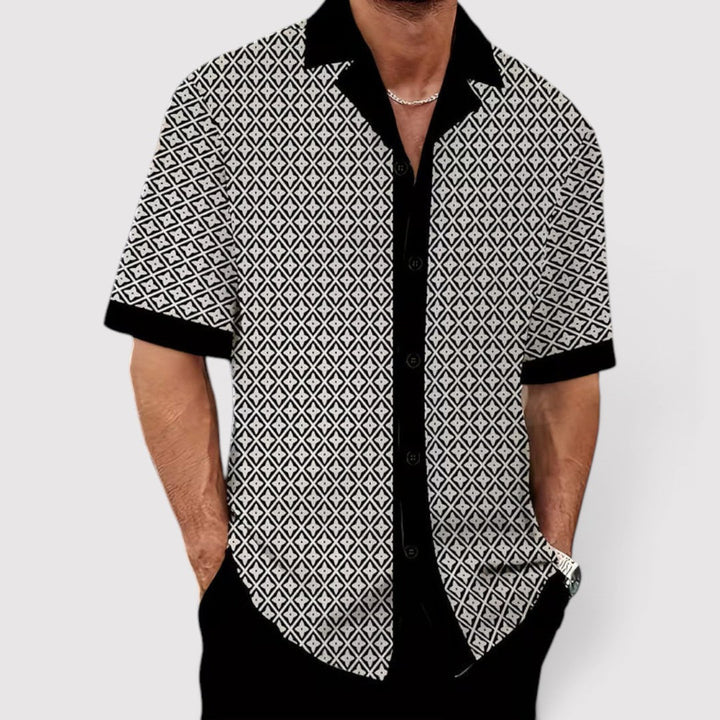 Markus Berlin Herren Sommer-Set mit Allover-Print, Vorderansicht