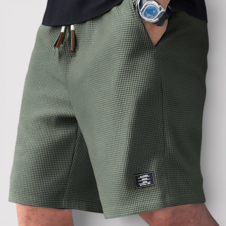 Markus Berlin Herren Shorts mit wabenartiger Struktur, Vorderansicht