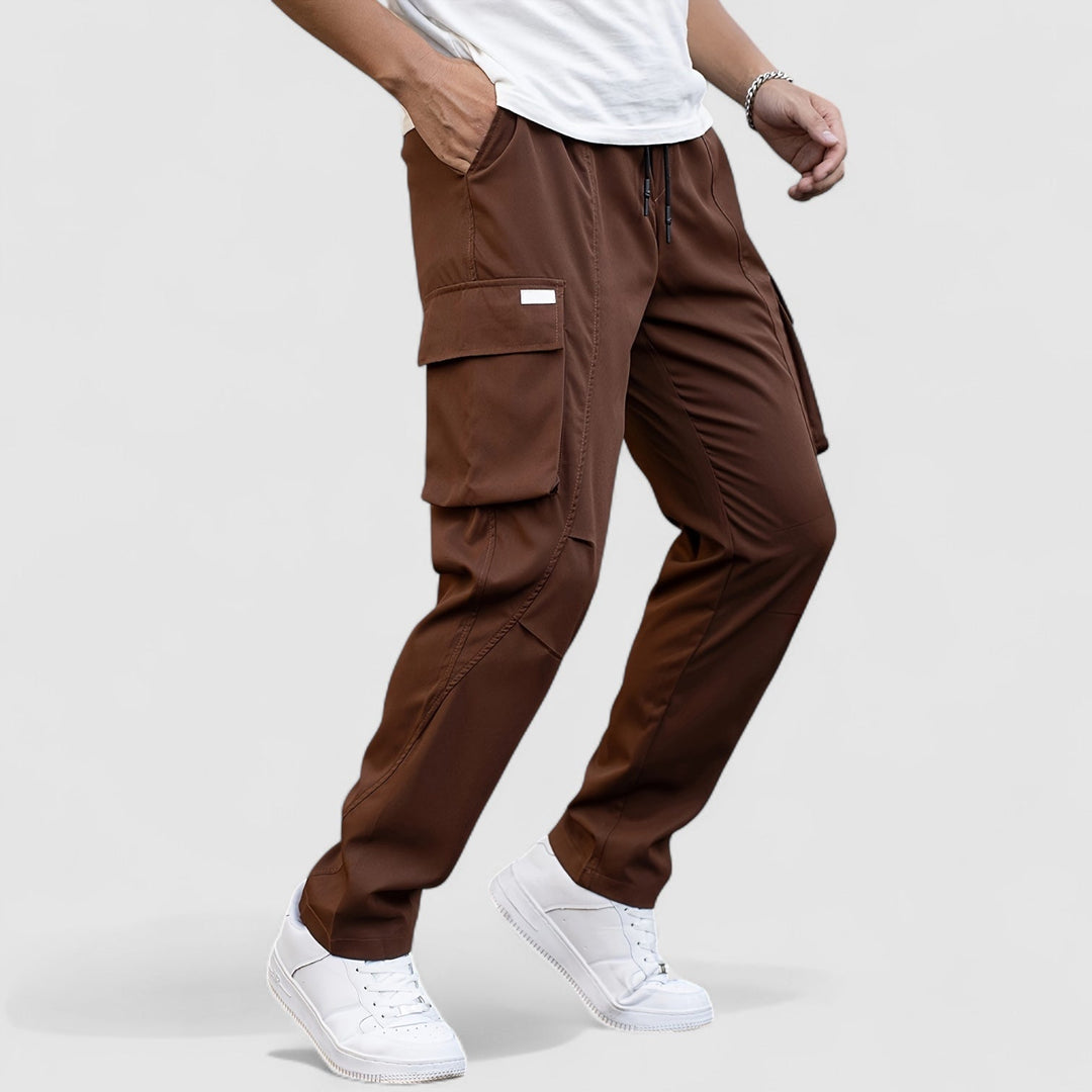 Markus Berlin Herren Wasserdichte Stretch-Cargohose, Vorderansicht