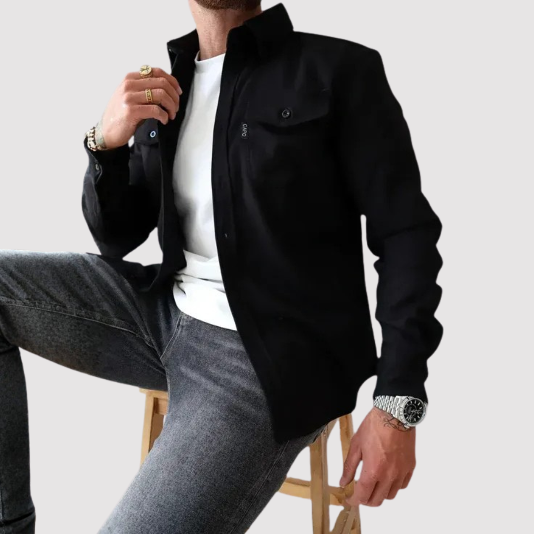 Markus Berlin Herren Overshirt, Vorderansicht