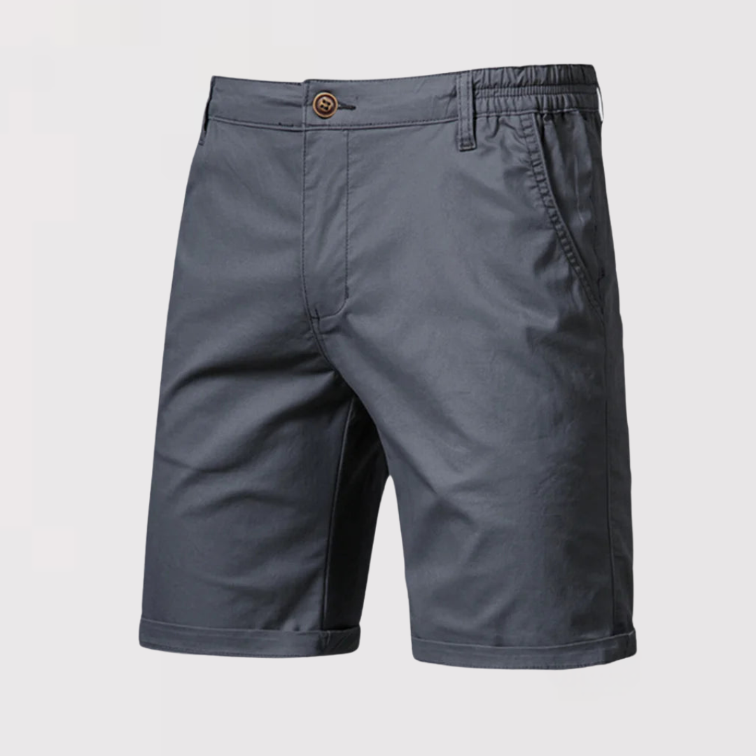Markus Berlin Herren Elegante Shorts mit Gürtelschlaufen, Vorderansicht