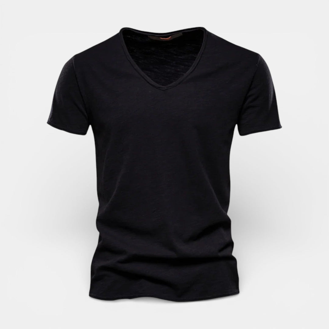 Markus Berlin Herren Doppelpack-T-Shirt mit V-Ausschnitt, Vorderansicht