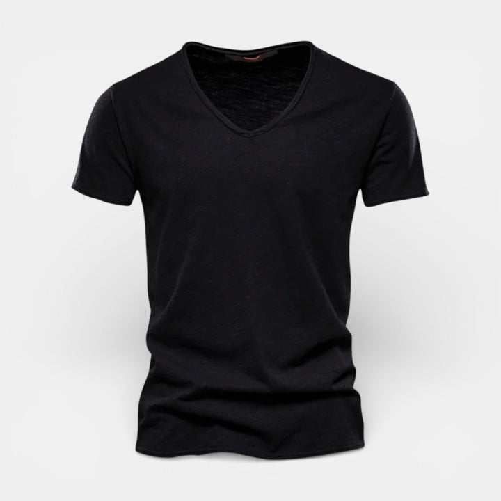 Markus Berlin Herren Doppelpack-T-Shirt mit V-Ausschnitt, Vorderansicht