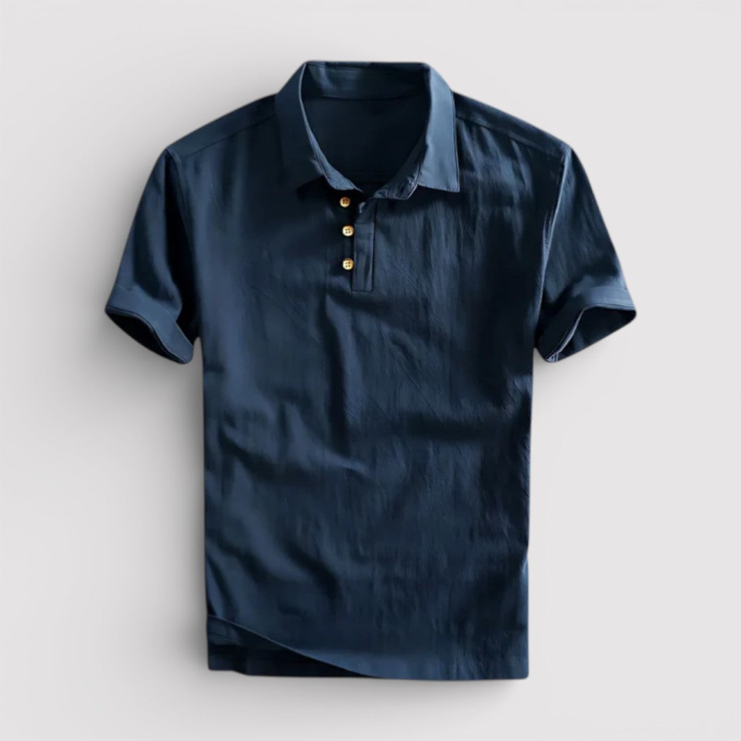 Markus Berlin Herren Poloshirt mit Dreiknopfleiste, Vorderansicht