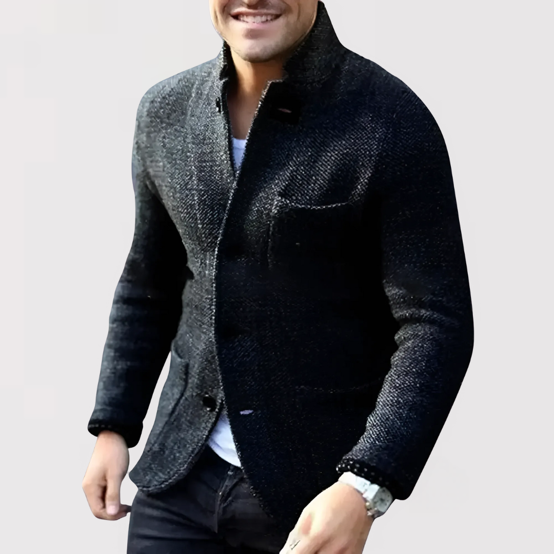 Markus Berlin Herren Strickblazer, Vorderansicht