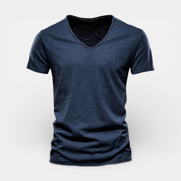 Markus Berlin Herren Doppelpack-T-Shirt mit V-Ausschnitt, Vorderansicht