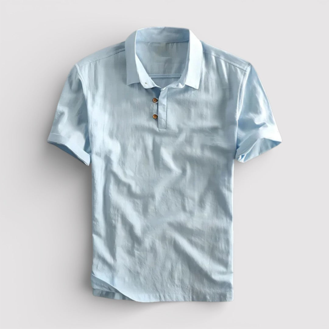 Markus Berlin Herren Poloshirt mit Dreiknopfleiste, Vorderansicht