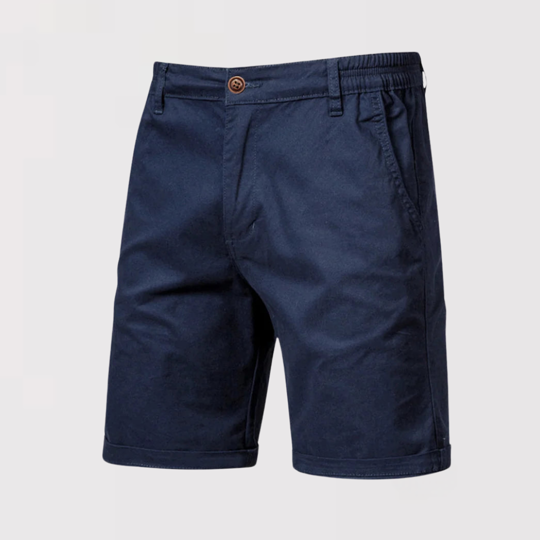 Markus Berlin Herren Elegante Shorts mit Gürtelschlaufen, Vorderansicht
