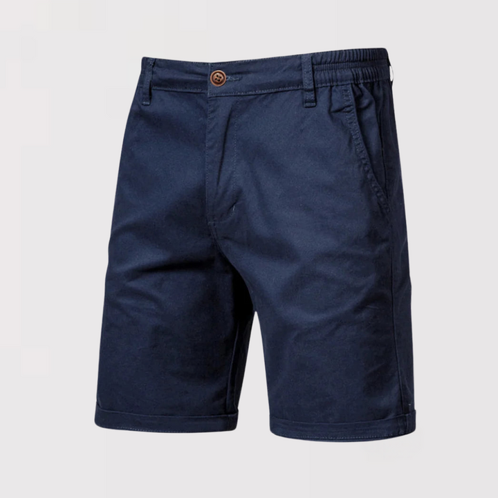 Markus Berlin Herren Elegante Shorts mit Gürtelschlaufen, Vorderansicht