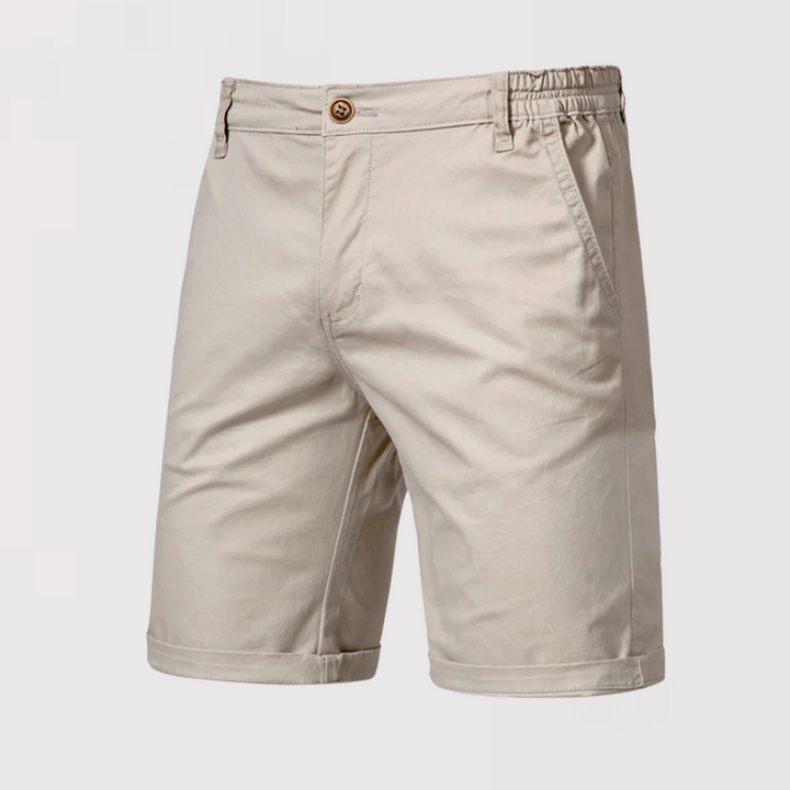 Markus Berlin Herren Elegante Shorts mit Gürtelschlaufen, Vorderansicht